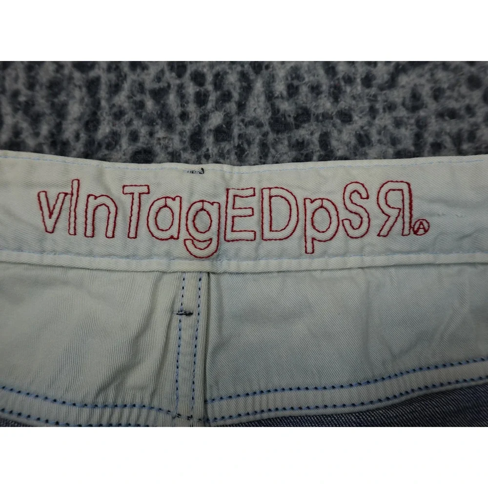 DPSR Denim Peoples Republic Jeans Mens XL Blue Straight Leg Faded Distressed